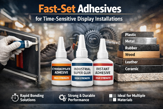 Fast-Set Adhesives for Time-Sensitive Display Installations