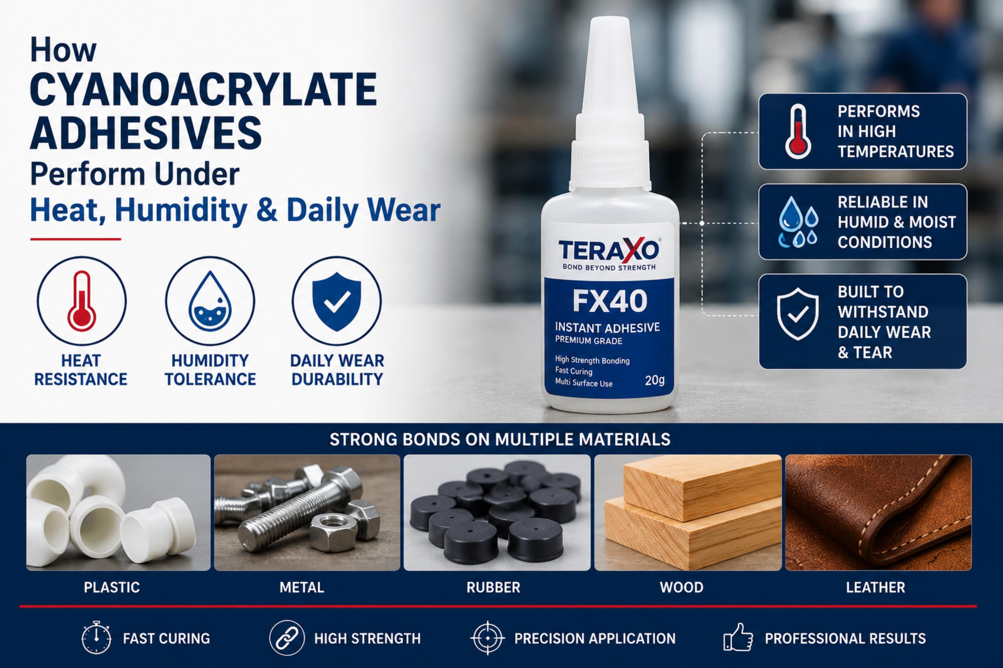 How Cyanoacrylate Adhesives Perform Under Heat, Humidity & Daily Wear