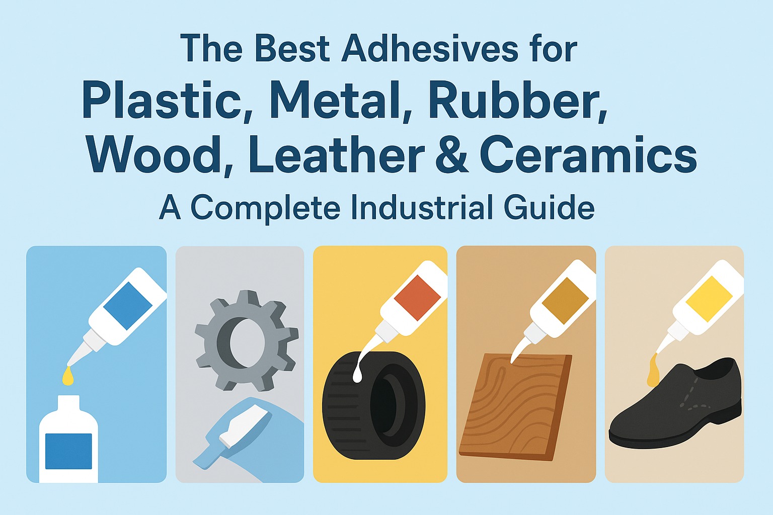 The Best Adhesives for Plastic, Metal, Rubber, Wood, Leather & Ceramics: A Complete Industrial Guide